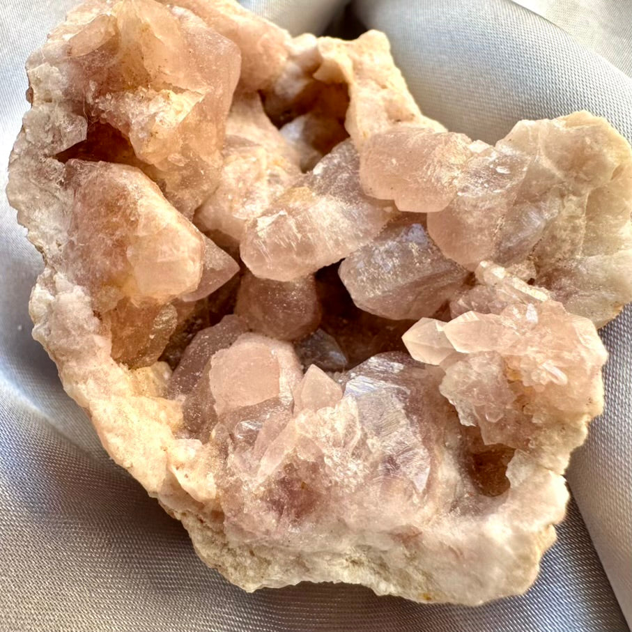 Pink Amethyst Geode - Unique, Pink Amethyst Raw Crystal (01) - FairyGardenGlow