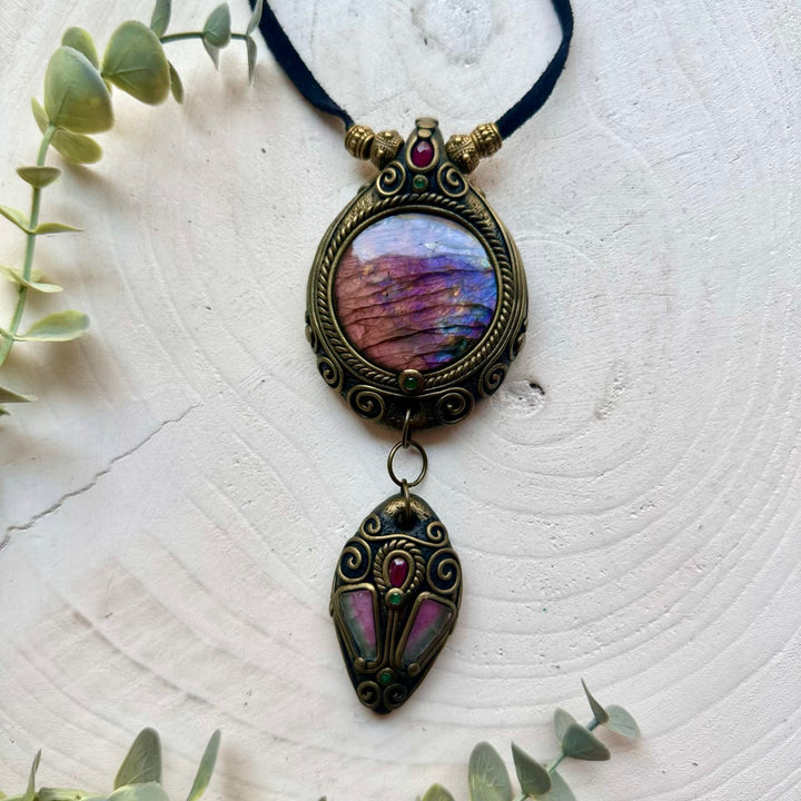 Handmade spiritual jewelry with Labradorite and premium natural gemstones in a one of a kind design.