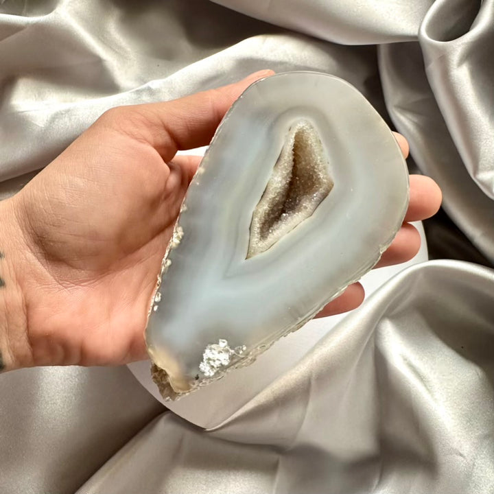 Agate Geode / Large - Unique - FairyGardenGlow
