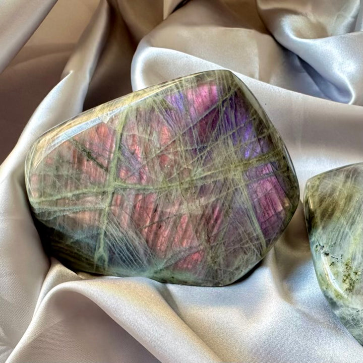 Labradorite Free Form - Purple Flash - Unique - FairyGardenGlow