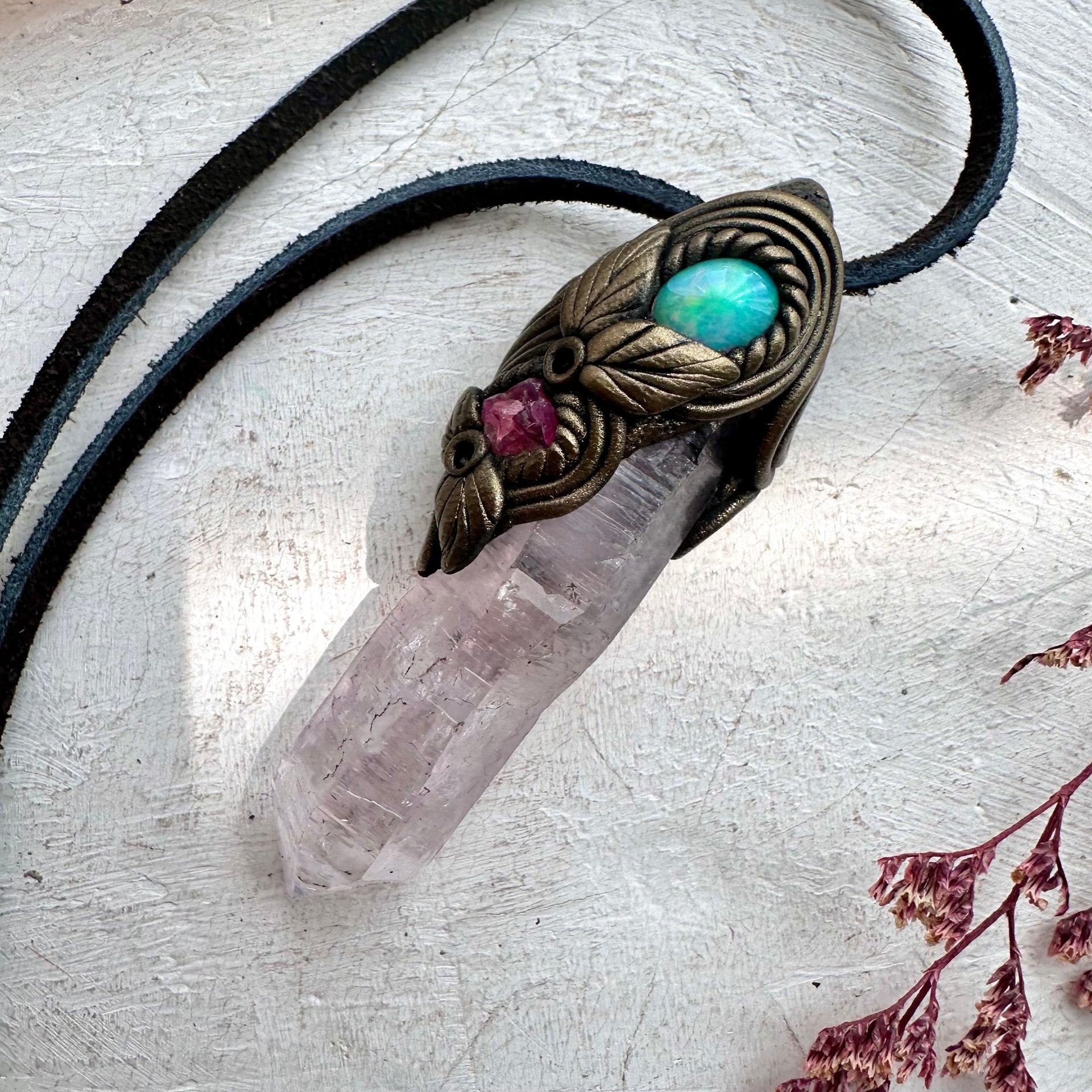 Vera Cruz Amethyst Opal and Spinel Necklace
