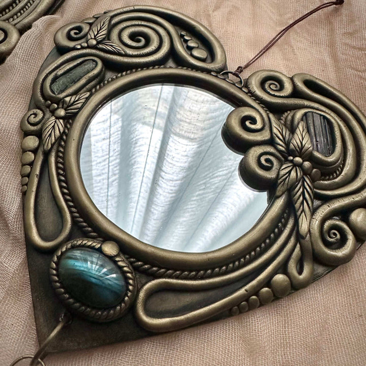 Crystal Mirror Wall Hanging - 21 cm - FairyGardenGlow