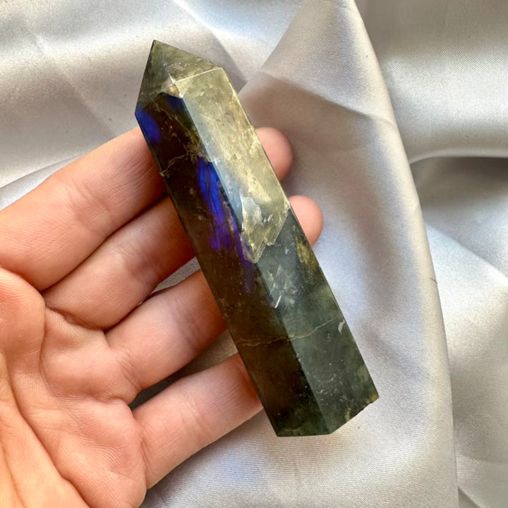 Labradorite Tower - Medium - FairyGardenGlow