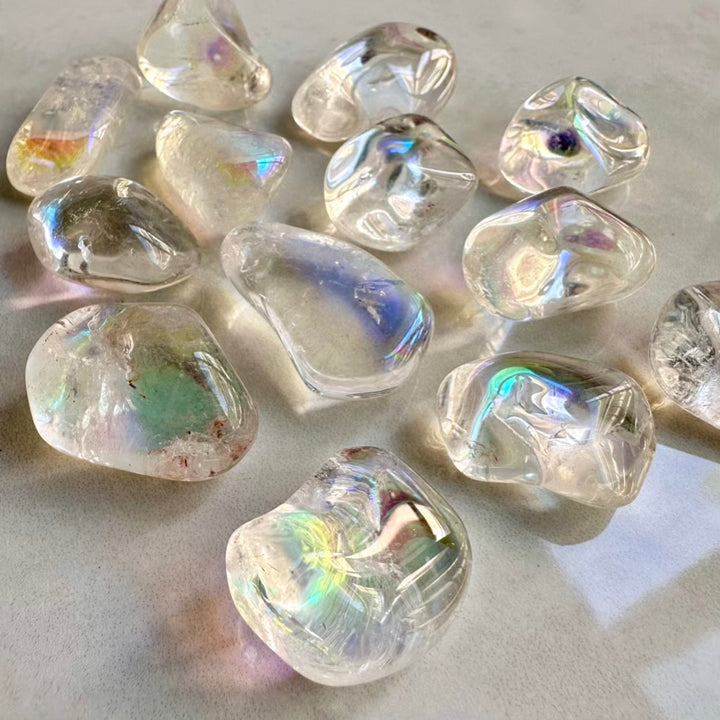 Angel Aura Quartz polished crystal