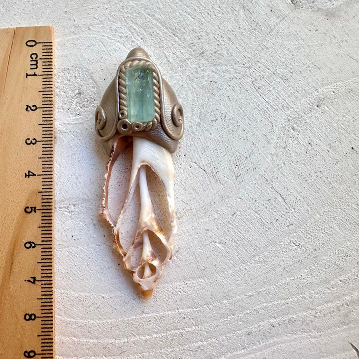 Fantasy jewelry crystal necklace ocean magic mystical energy piece