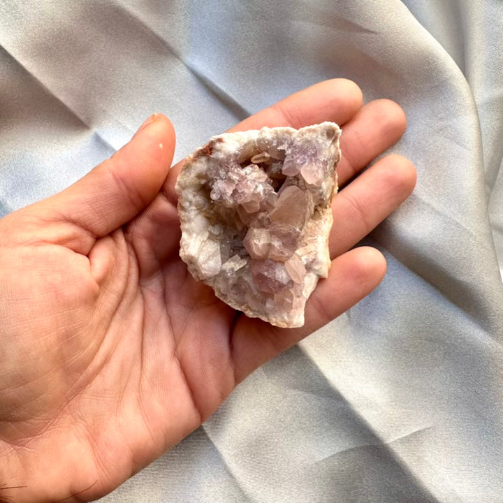 Pink Amethyst Crystal Geode / Raw Pink Amethyst Stone, Mineral Specimen (04) - FairyGardenGlow