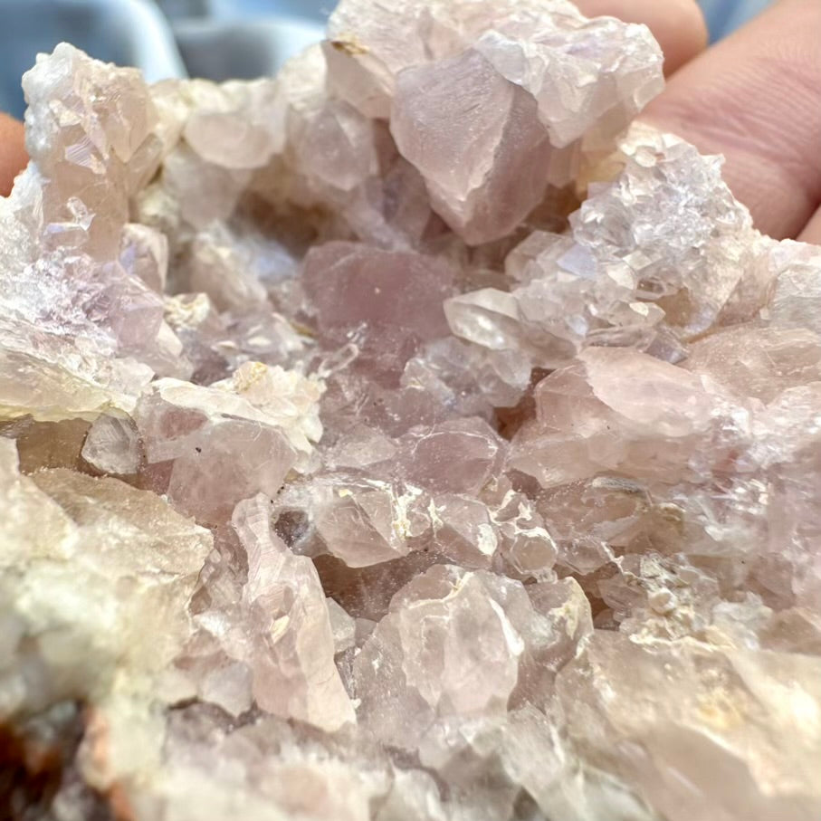Pink Amethyst Crystal - Unique, Amethyst Crystal Geode (02) - FairyGardenGlow