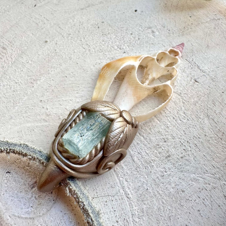 Healing crystal necklace fantasy jewelry mermaid gemstone pendant