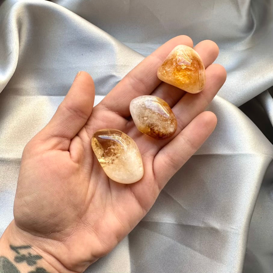 Citrine Stone, Polished Healing Crystal - FairyGardenGlow