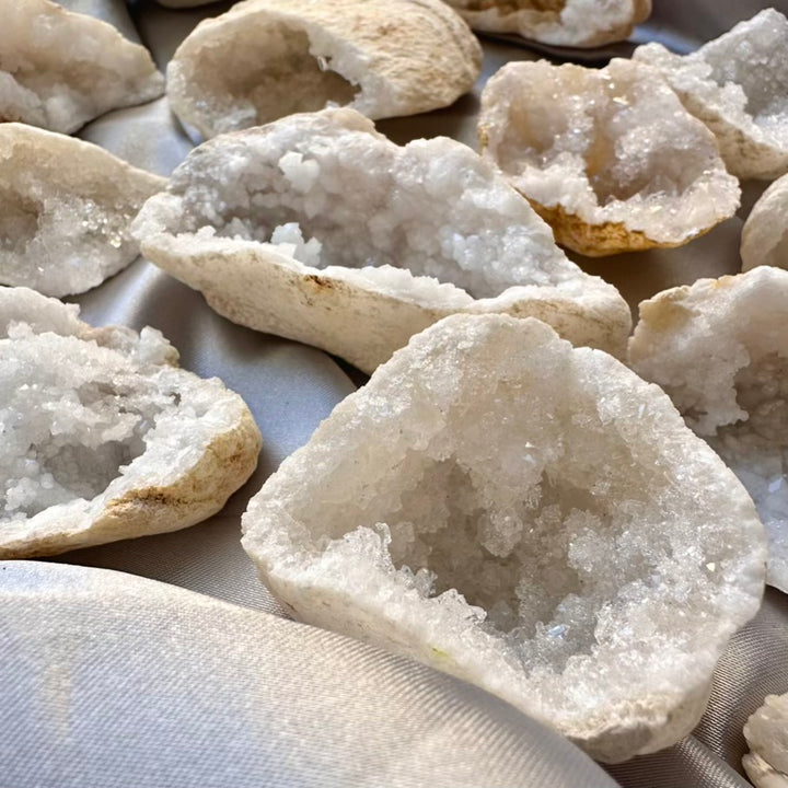 Quartz Geode - Natural Raw Quartz Stone - FairyGardenGlow