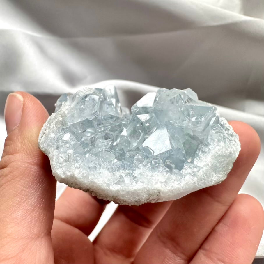 Celestite Crystal Cluster A Quality - Unique (01) - FairyGardenGlow
