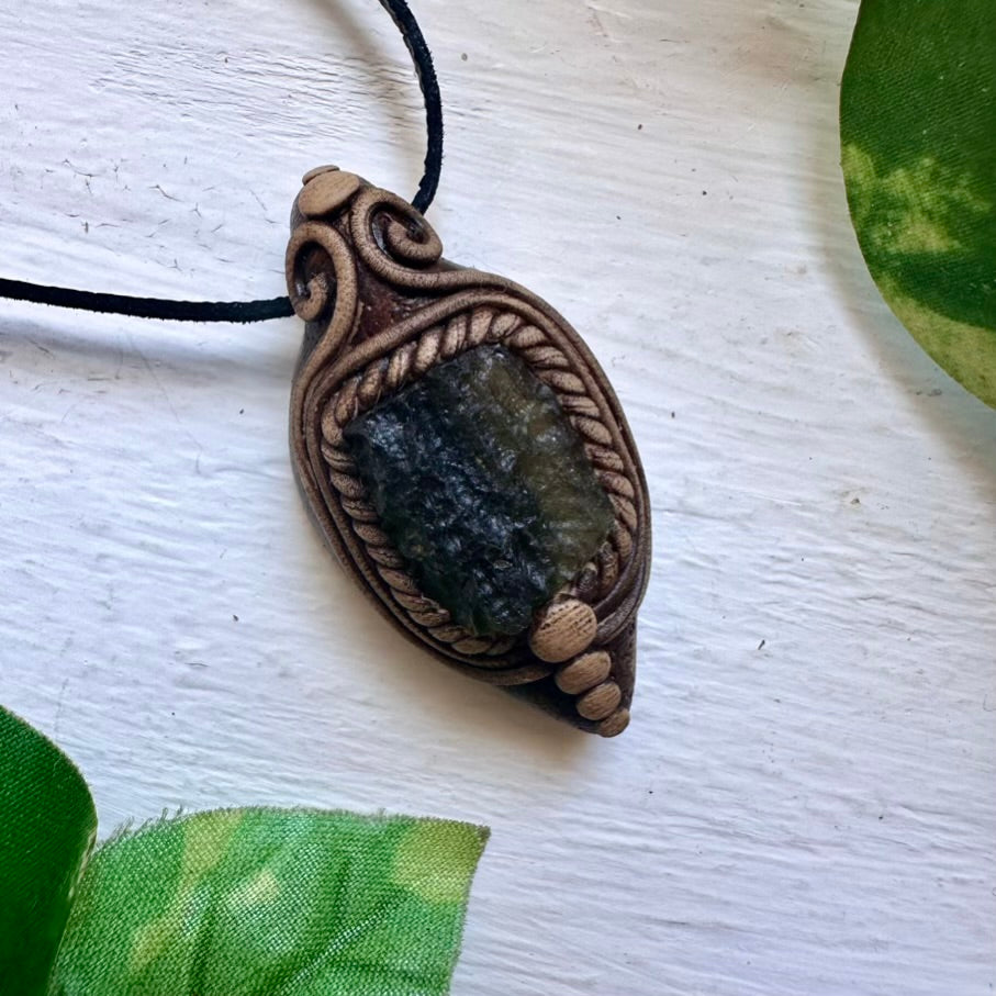 Moldavite Handmade Necklace - FairyGardenGlow