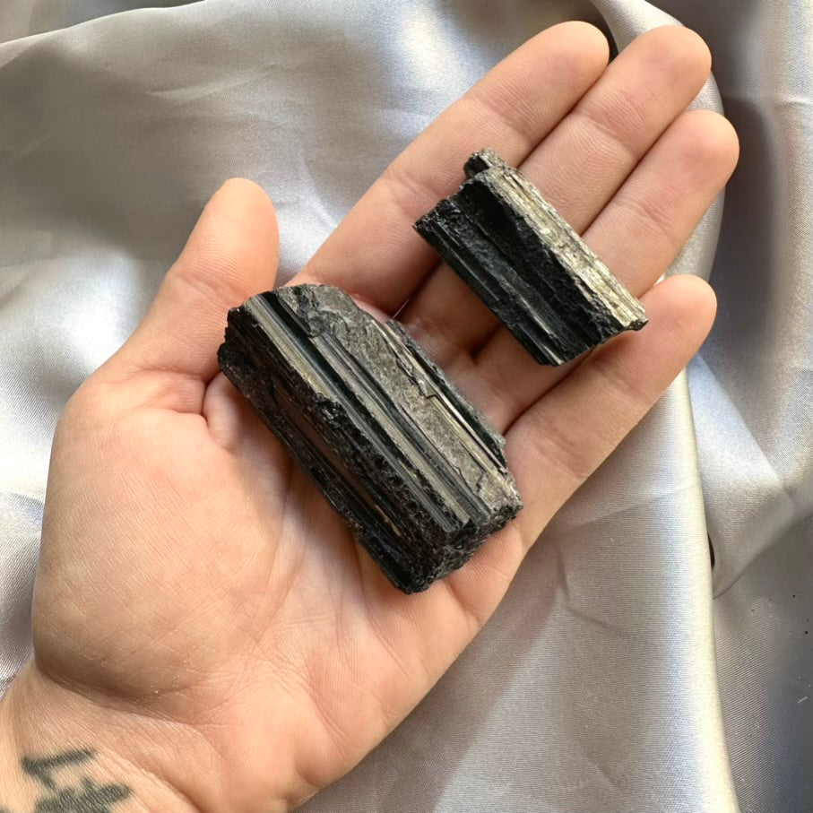 Black Tourmaline Crystal - Raw Tourmaline Stone - Healing Crystals - FairyGardenGlow