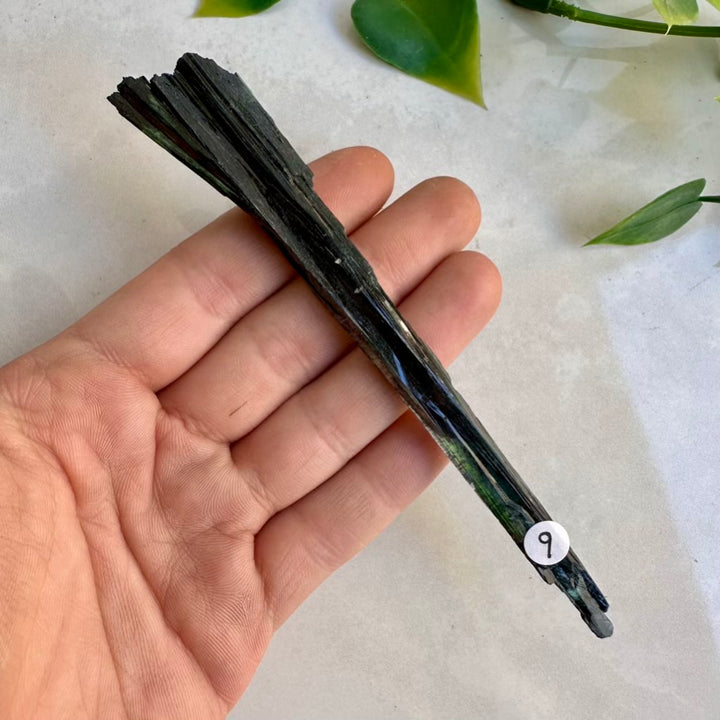 Green Vivianite crystal – large natural mineral blade