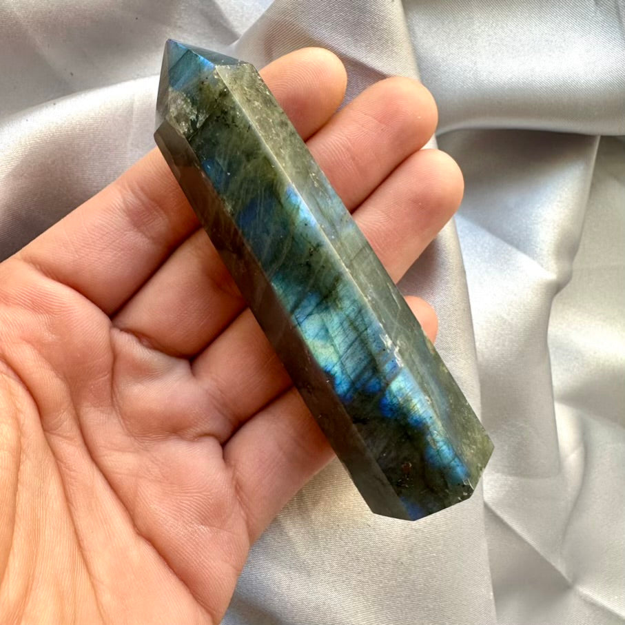 Labradorite Tower - Medium - FairyGardenGlow