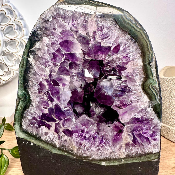 Collector grade amethyst cluster crystal