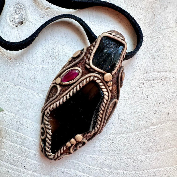 natural-gemstone-necklace-black-obsidian-vivianite