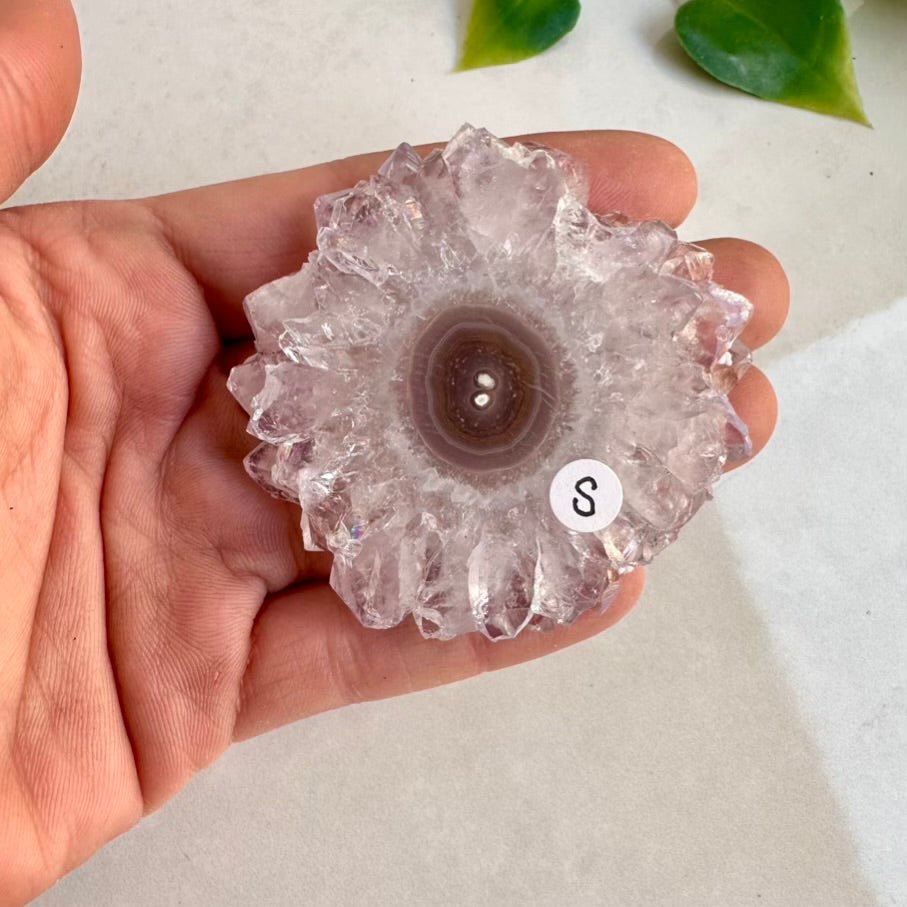 Amethyst Stalactite Slice, Amethyst Healing Crystals, Natural Amethyst Flower FairyGardenGlow