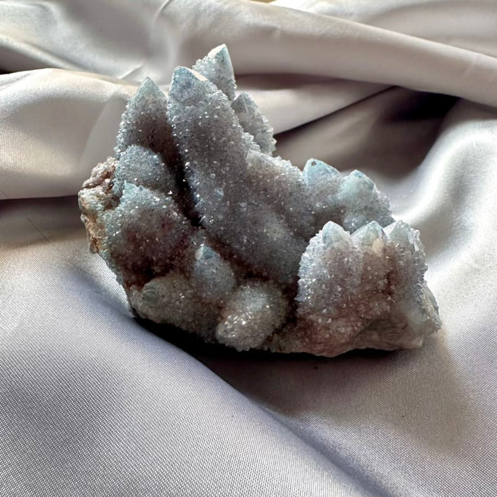 Aqua Aura Spirit Quartz Cluster - L / Unique - FairyGardenGlow