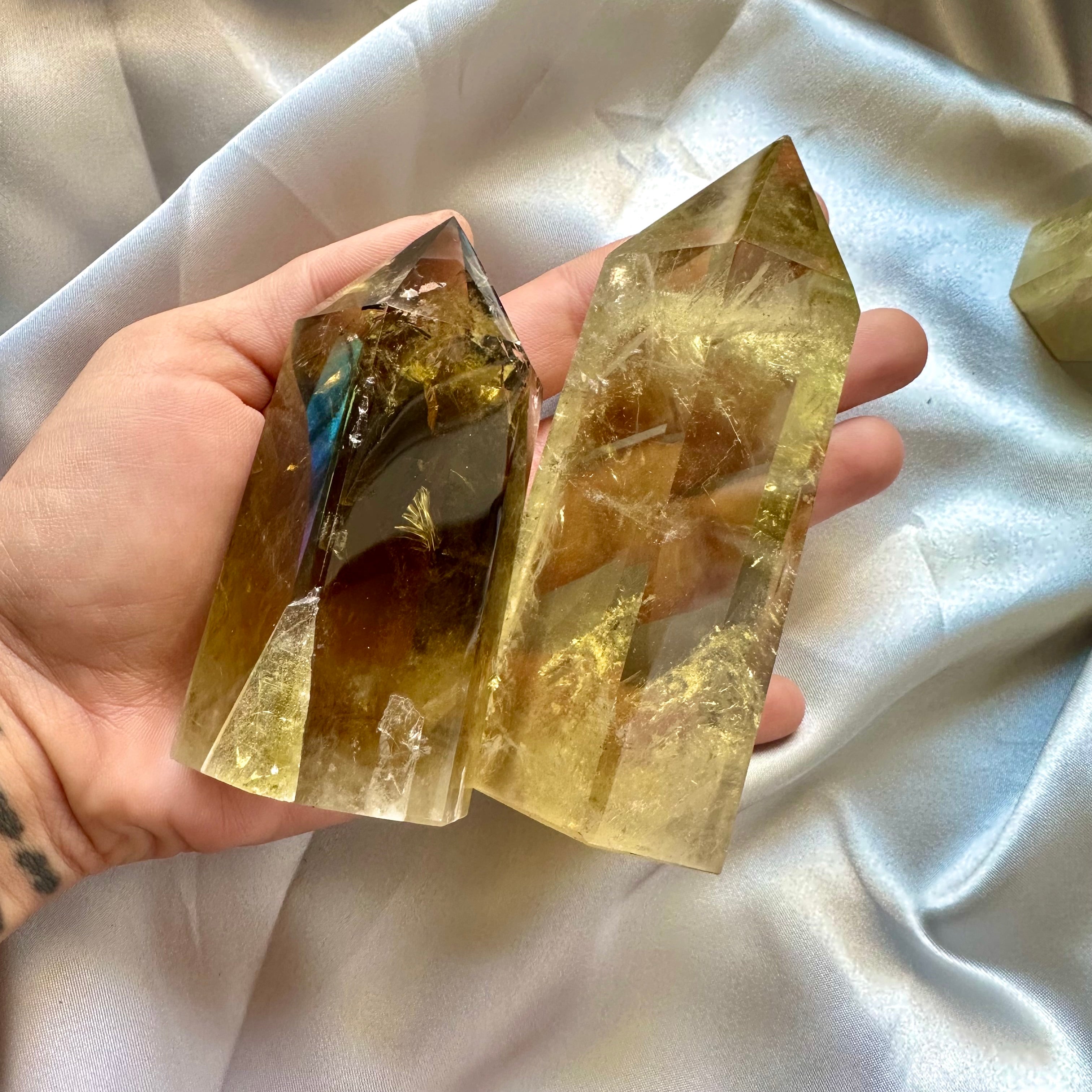Citrine Tower - Polished Citrine Point - FairyGardenGlow