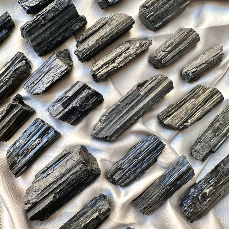 Black Tourmaline Crystal - Raw Tourmaline Stone - Healing Crystals - FairyGardenGlow