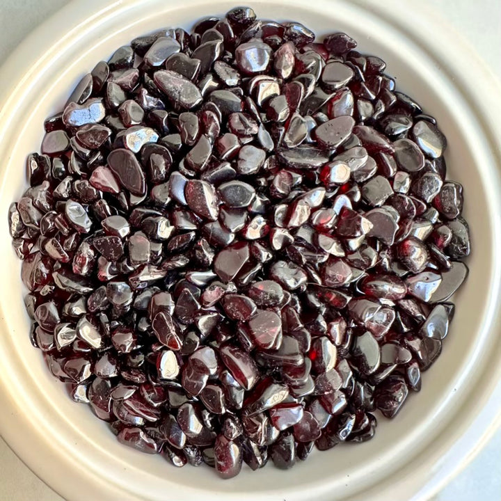 Red Garnet chips lot from India