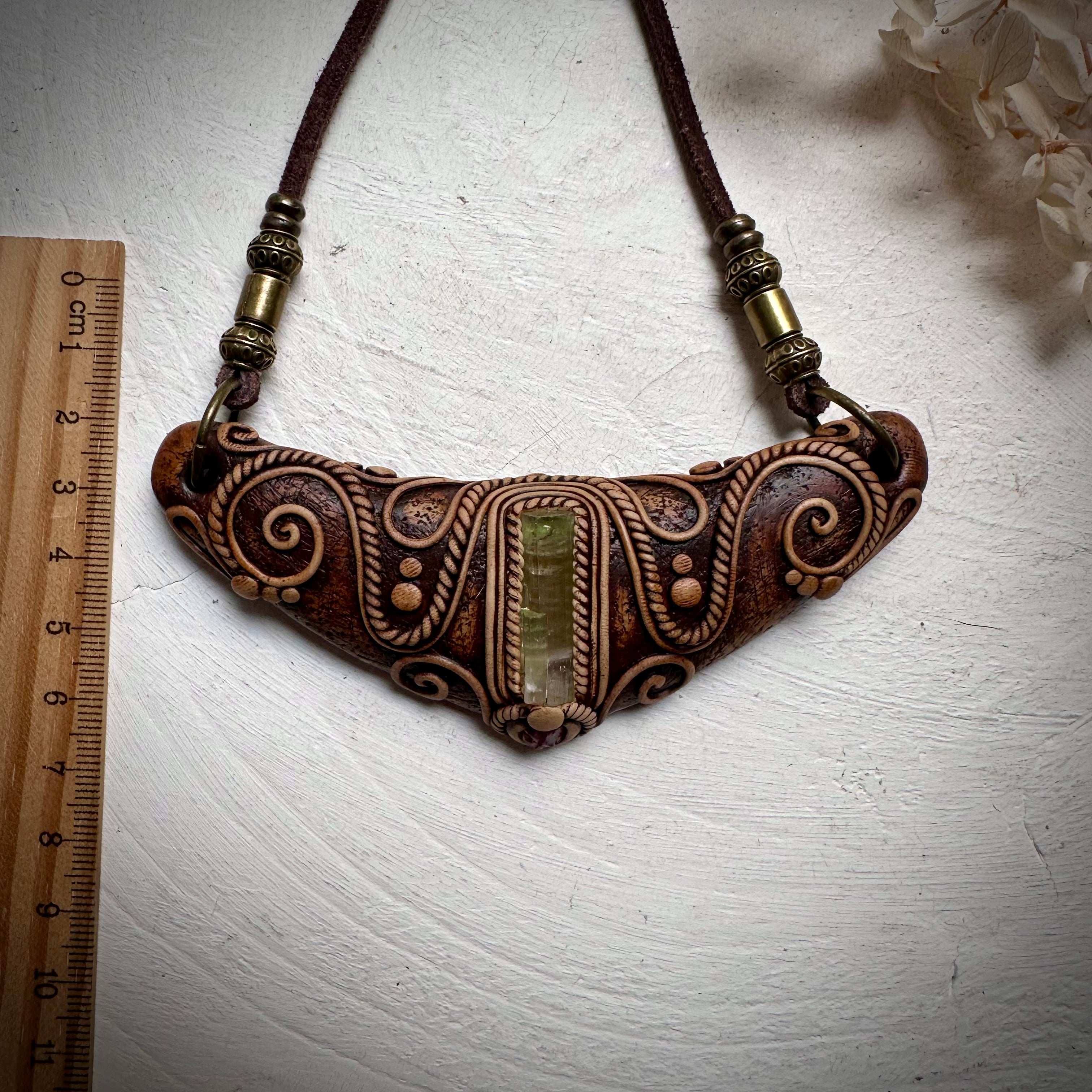 Bi Color Tourmaline and Spinel Statement Necklace - FairyGardenGlow