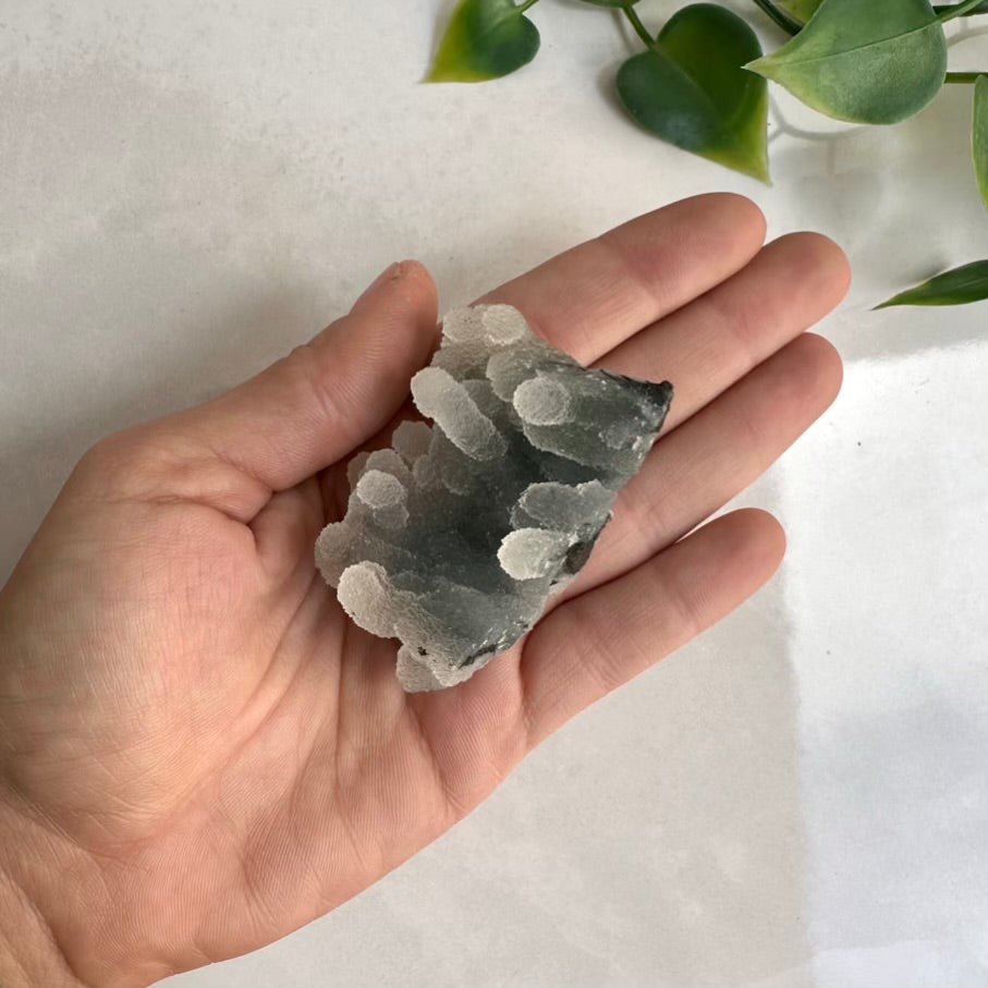 Grey Chalcedony Cluster – Unique Natural Mineral Specimen for Calm, Balance & Grounding Energy FairyGardenGlow