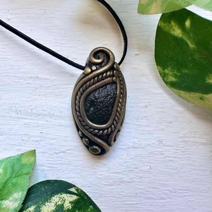 Moldavite Handmade Pendant Necklace - FairyGardenGlow