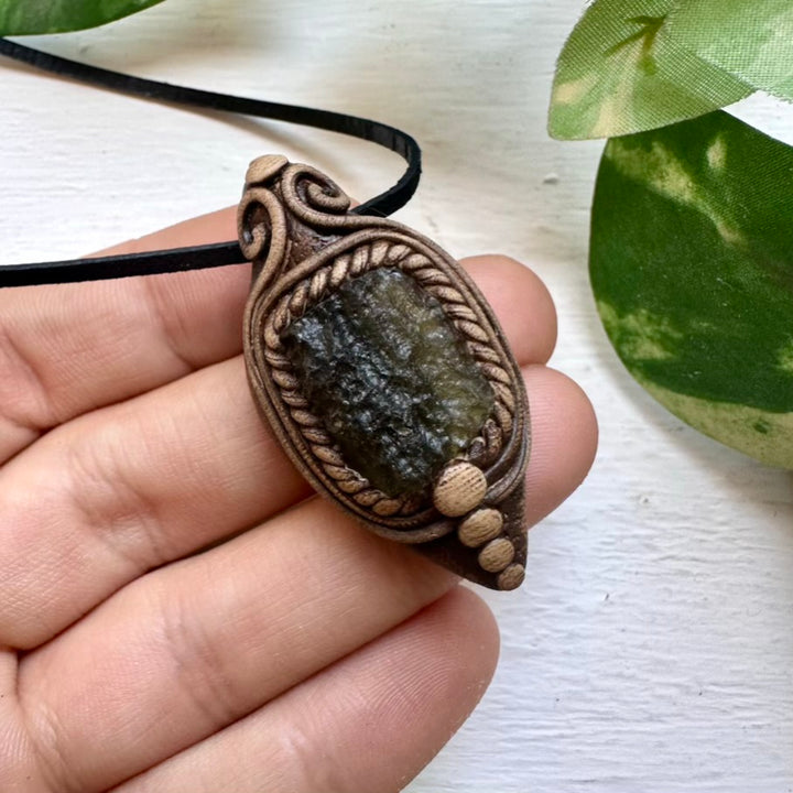 Moldavite Handmade Necklace - FairyGardenGlow