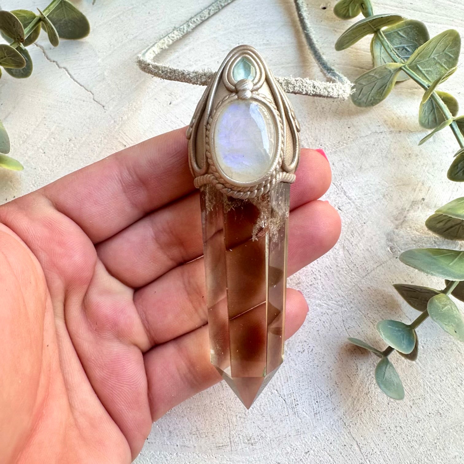 Spiritual Citrine necklace for abundance and intuition