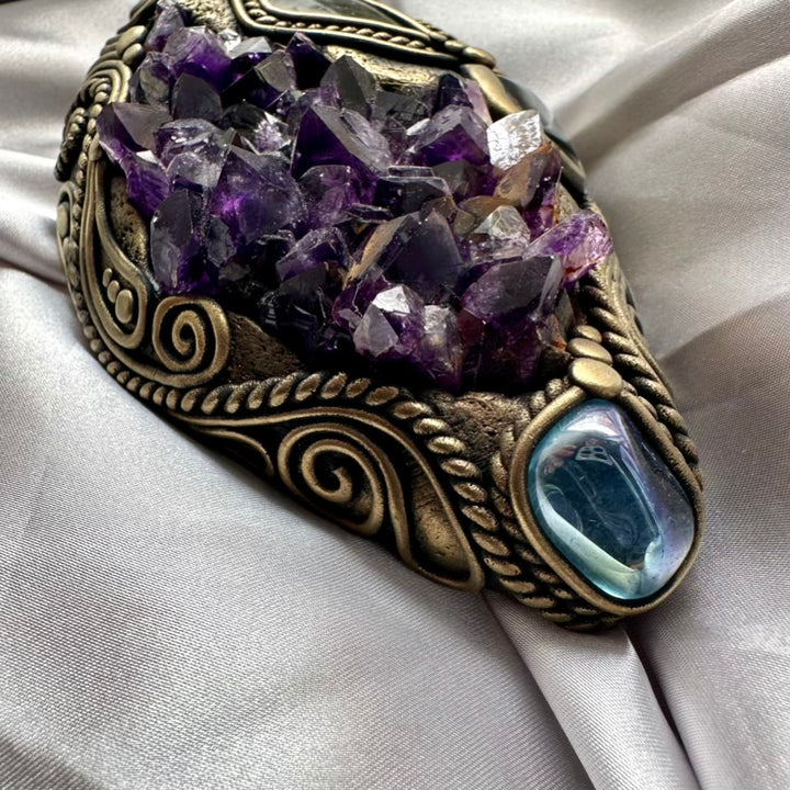 Amethyst Meditation Enchanter – Handmade Energy Healing Tool - FairyGardenGlow
