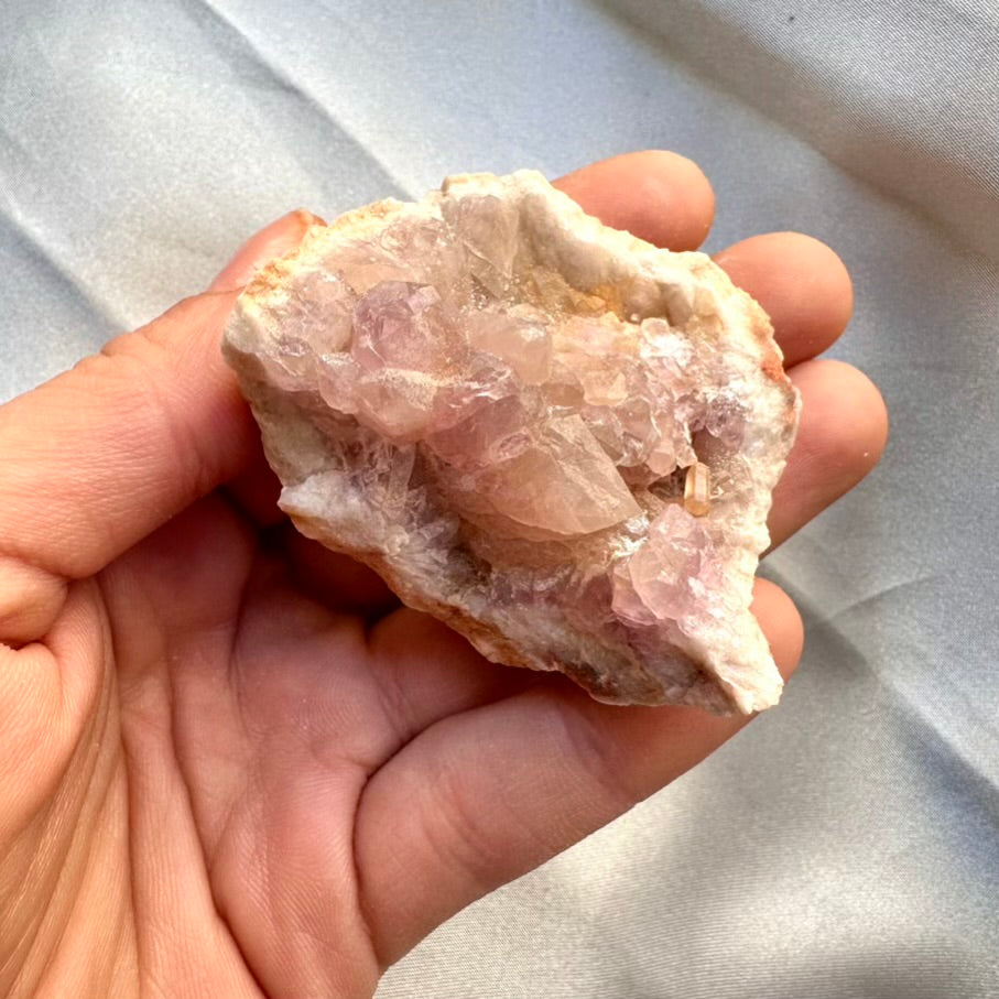 Pink Amethyst Crystal Geode / Raw Pink Amethyst Stone, Mineral Specimen (04) - FairyGardenGlow