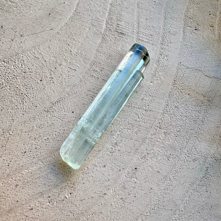 Aquamarine crystal used for healing and meditation