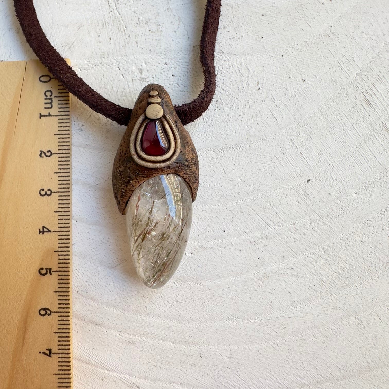 Natural gemstone necklace with grounding energy for men and women