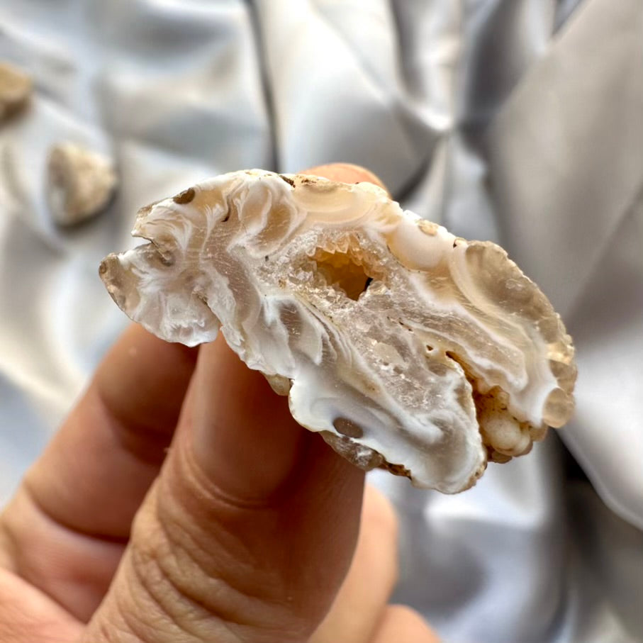 Agate Geode Set of 3 – Natural Agate Stones, Raw Crystal Geodes for Decor & Healing - FairyGardenGlow