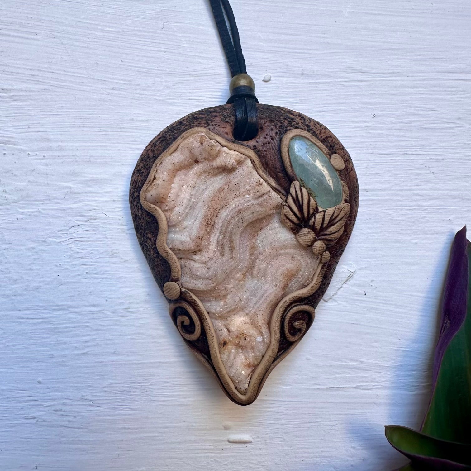 Chalcedony Rose and Aquamarine Necklace - FairyGardenGlow