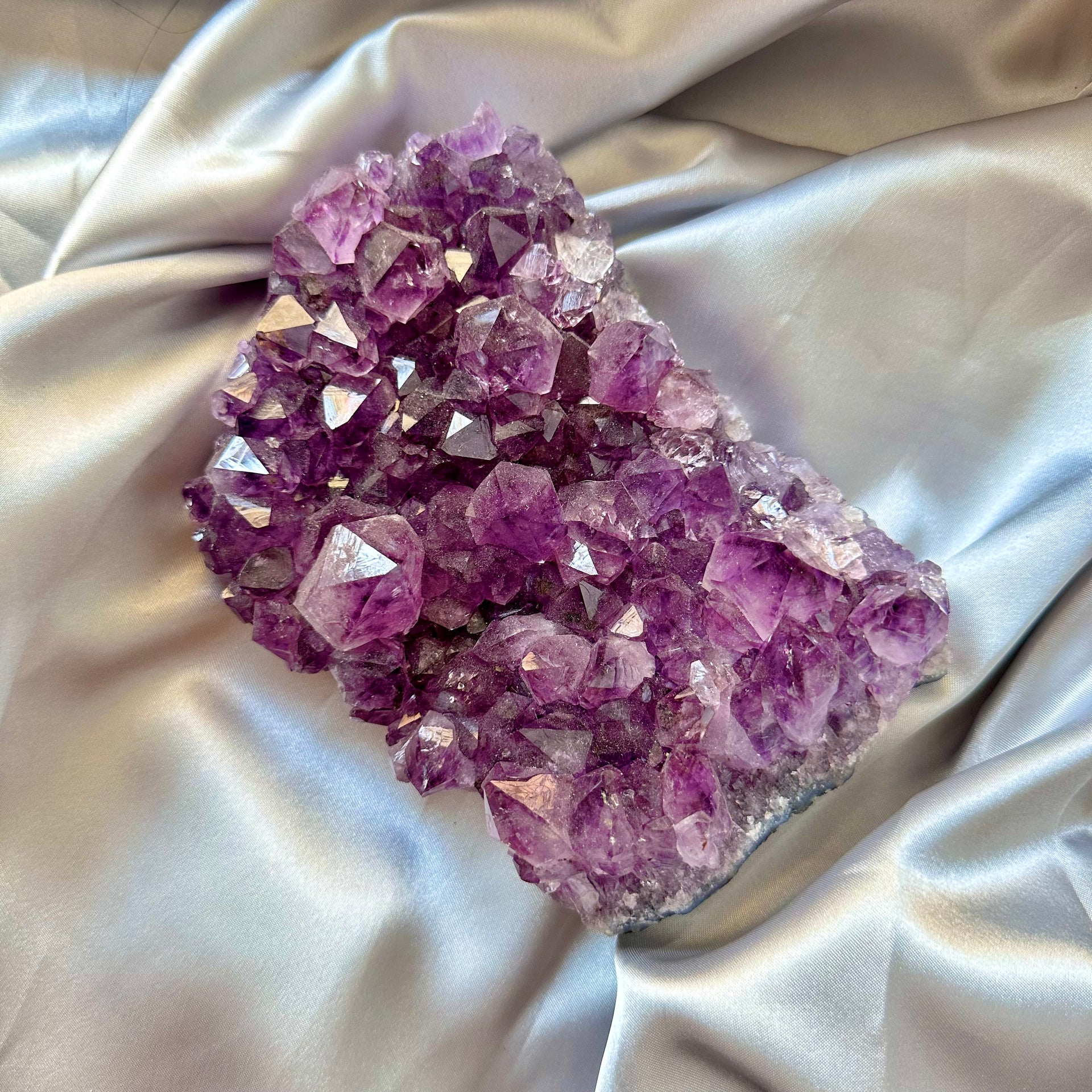 Large Amethyst Cluster - Brazilian Amethyst - Unique - FairyGardenGlow