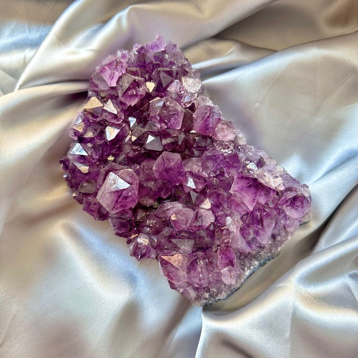 Large Amethyst Cluster - Brazilian Amethyst - Unique - FairyGardenGlow