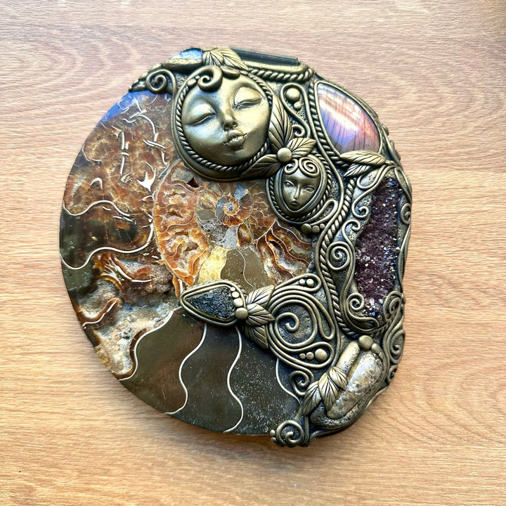 Goddess Meditation Enchanter Tool, Handmade Goddess Spiritual Tool, Crystal Home Decor - FairyGardenGlow