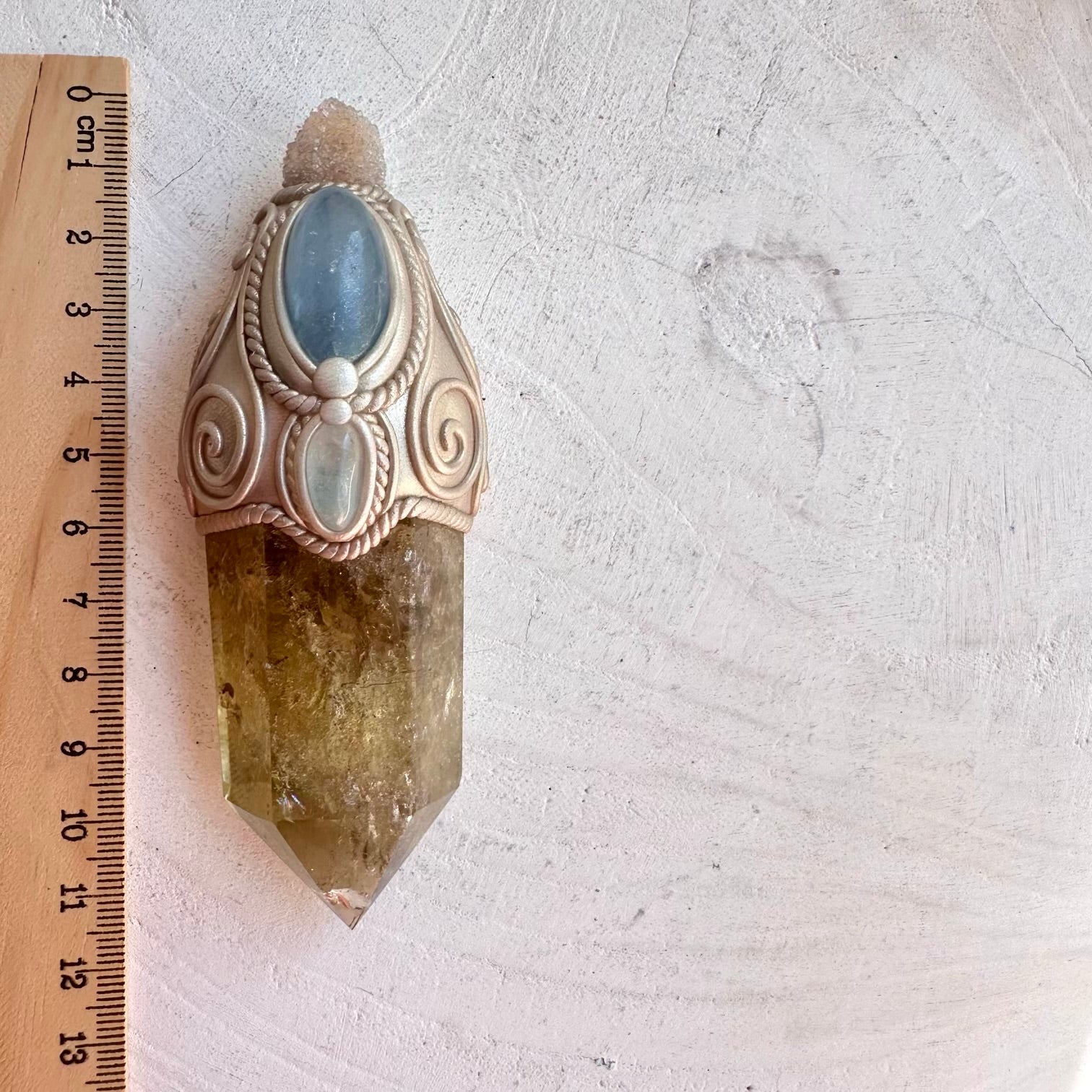 Spiritual crystal wand for meditation manifestation and emotional balance