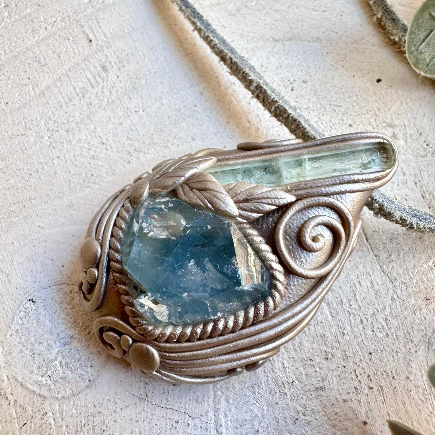Divine feminine crystal necklace boho healing talisman jewelry