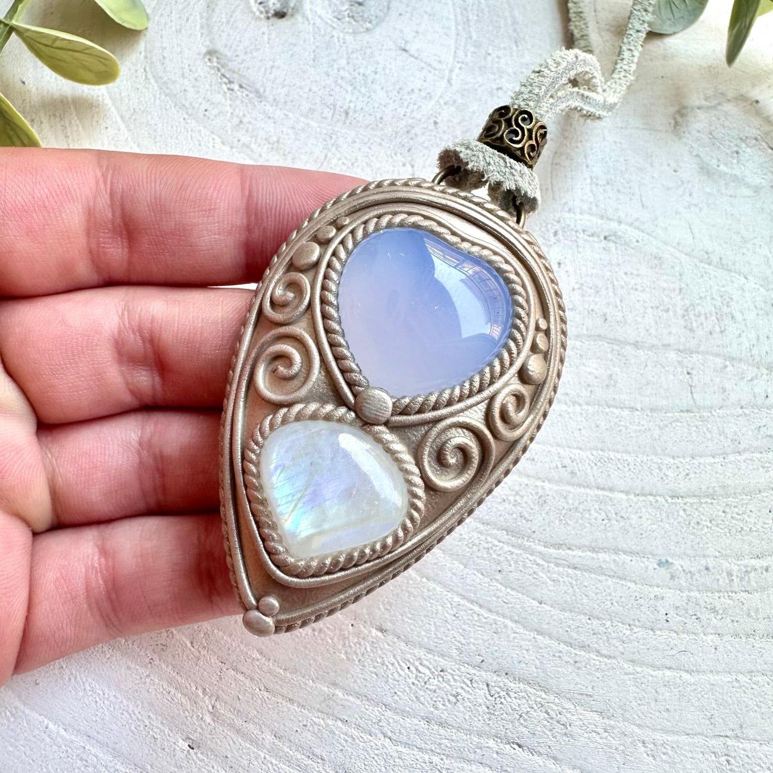 Divine feminine crystal necklace boho healing talisman jewelry