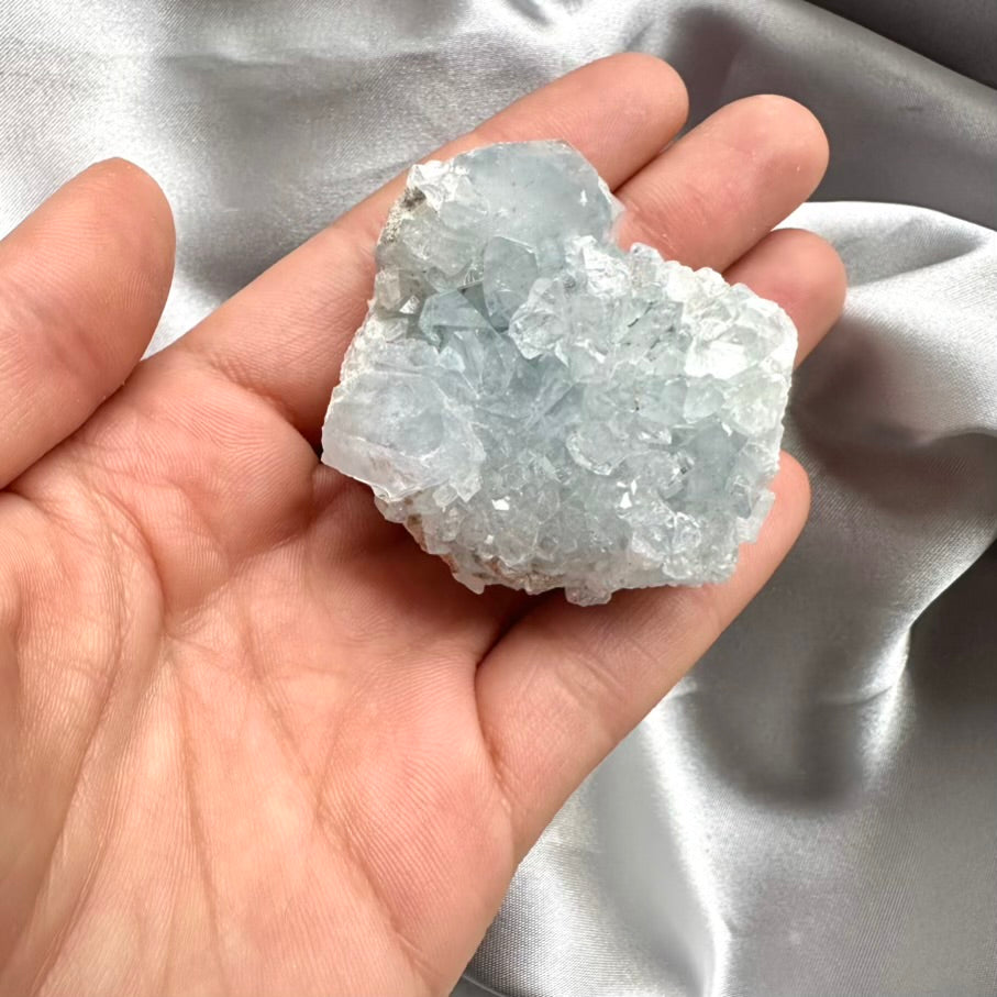 Celestite Crystal Cluster - Unique (02) - FairyGardenGlow