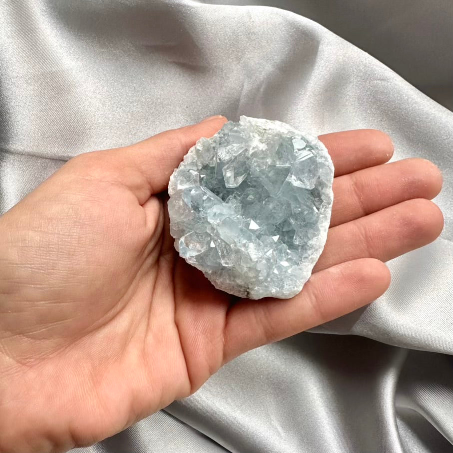 Celestite Crystal Cluster A Quality - Unique (01) - FairyGardenGlow
