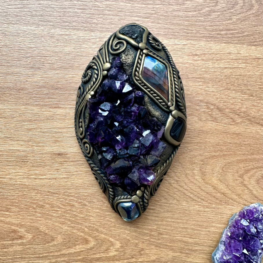 Amethyst Meditation Enchanter – Handmade Energy Healing Tool - FairyGardenGlow