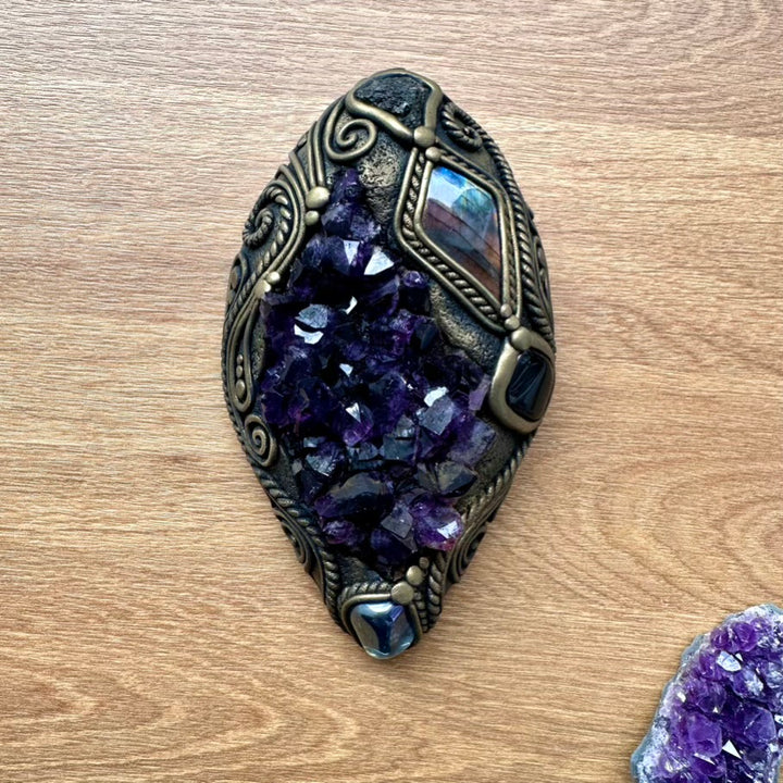 Amethyst Meditation Enchanter – Handmade Energy Healing Tool - FairyGardenGlow