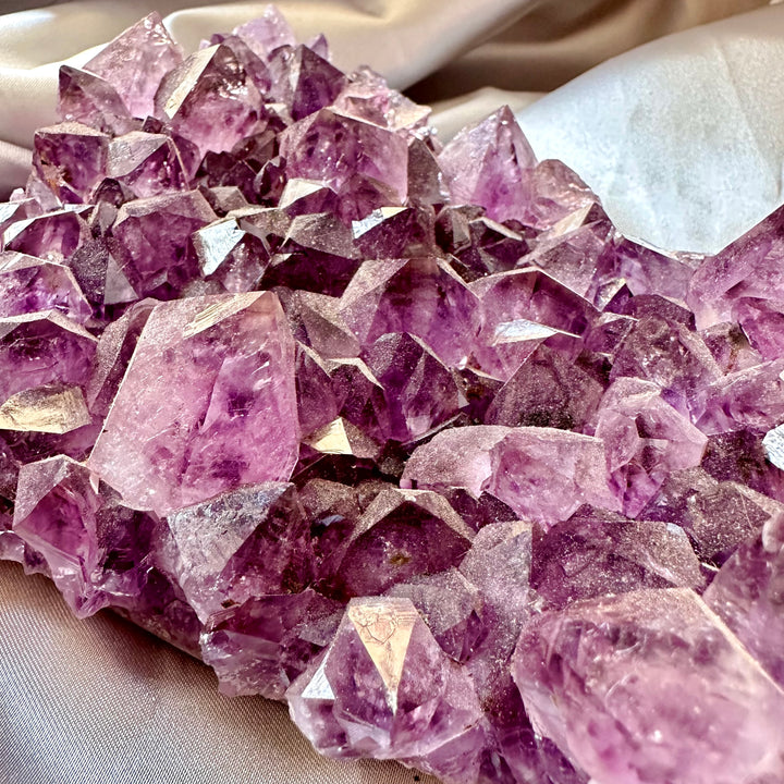 Large Amethyst Cluster - Brazilian Amethyst - Unique - FairyGardenGlow
