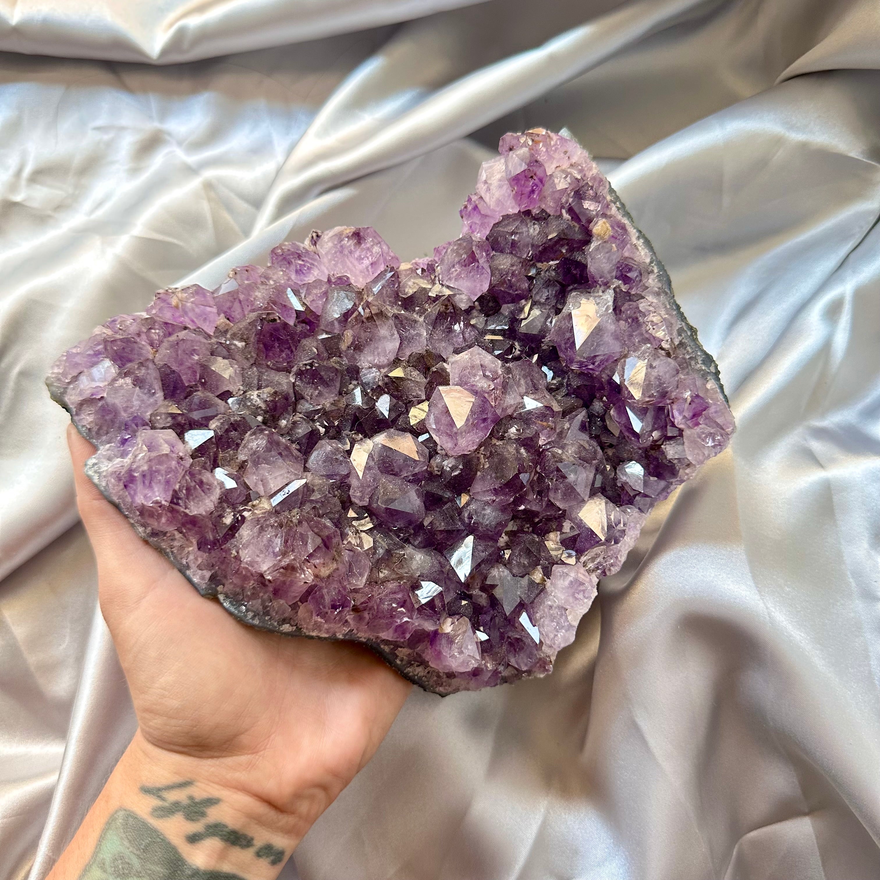 XL Amethyst Cluster - Brazilian Amethyst - Unique - FairyGardenGlow