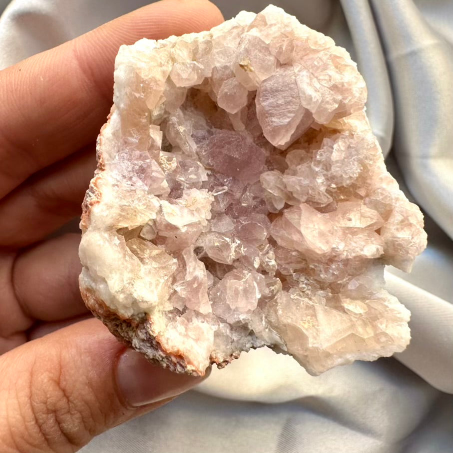 Pink Amethyst Crystal - Unique, Amethyst Crystal Geode (02) - FairyGardenGlow